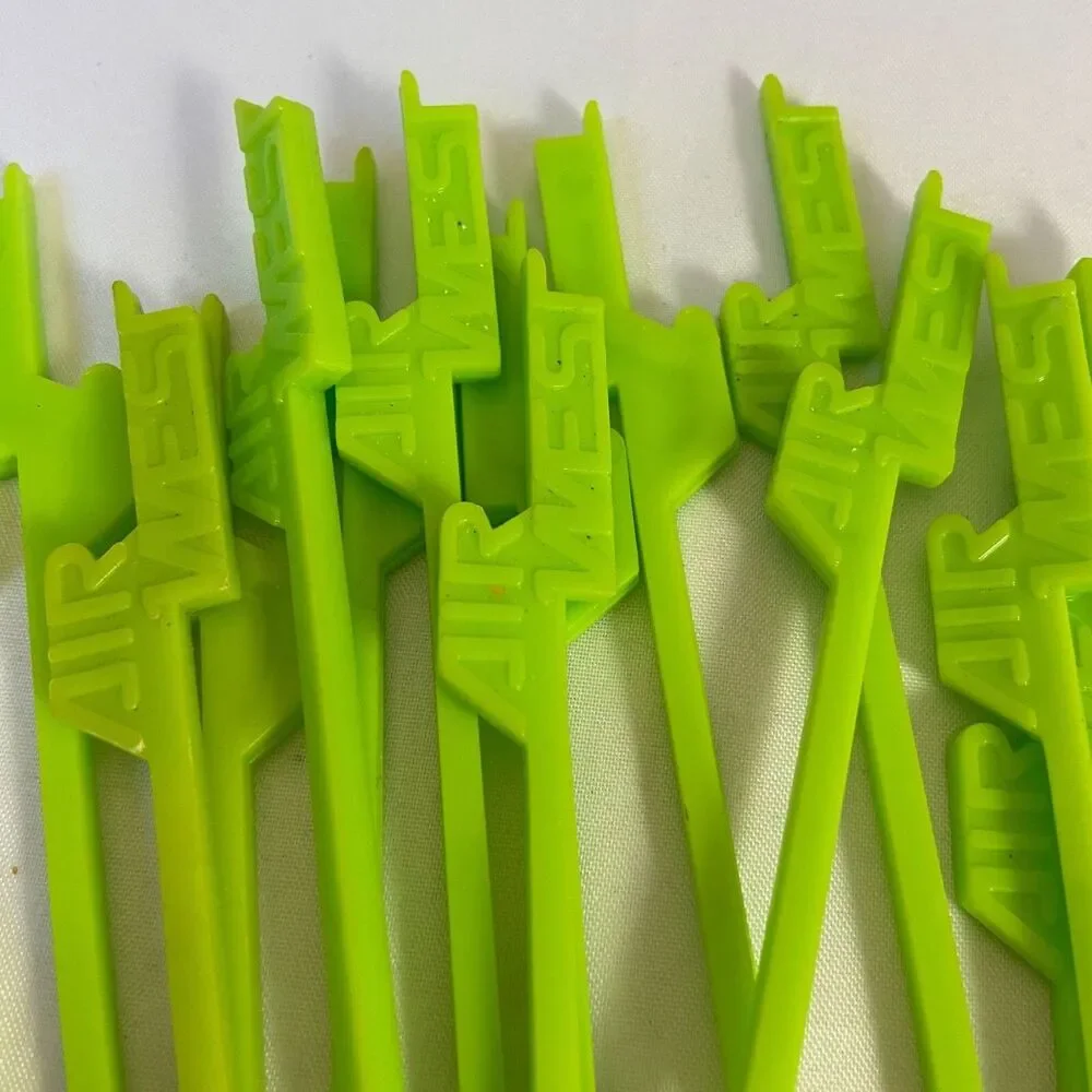 #6282 Air West Vintage light green drink swizzle sticks quantity 18